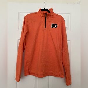 NHL Philadelphia Flyers Quarter Zip Sweatshirt | Youth XL | Orange